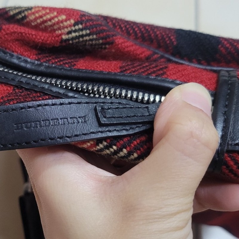 Burberry紅毛呢格紋包 ［二手］-3