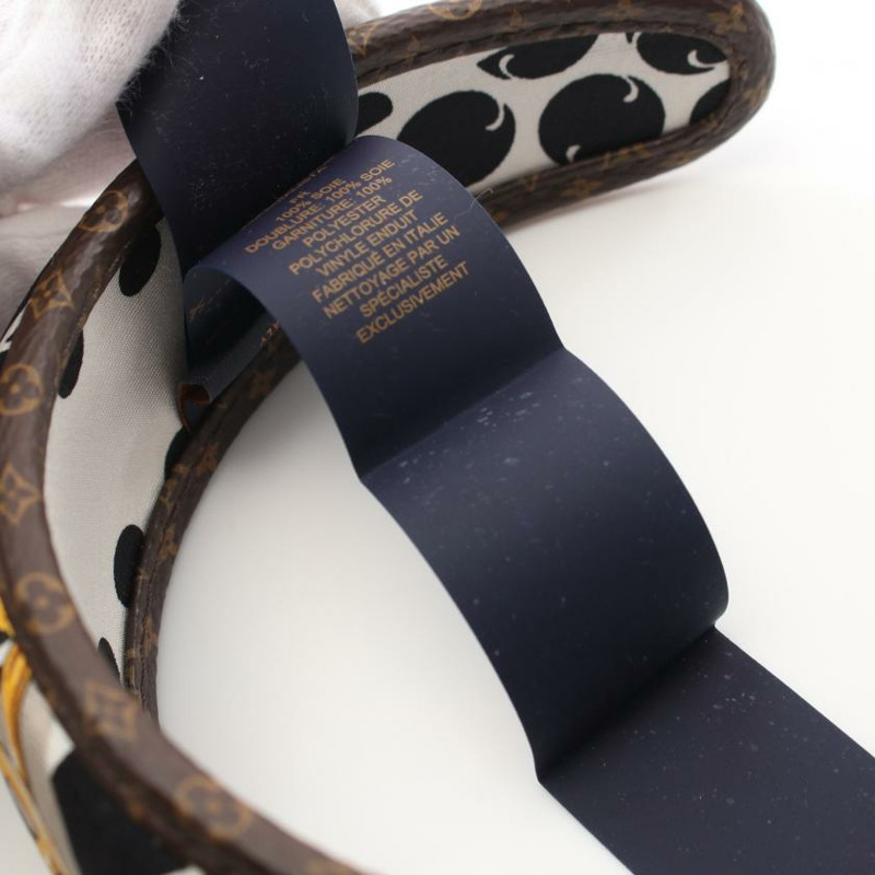 【日本直送】 中古LOUIS VUITTON[AB]老花 Bee Mindful 髮圈 髮飾 絲 黑色-4