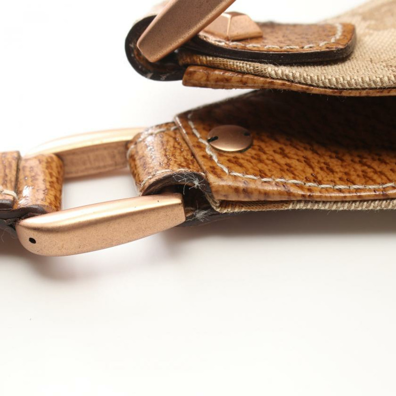 【日本直送】 中古GUCCI[B]New Jackie GG帆布 肩包 真皮 米色 淺棕色-7