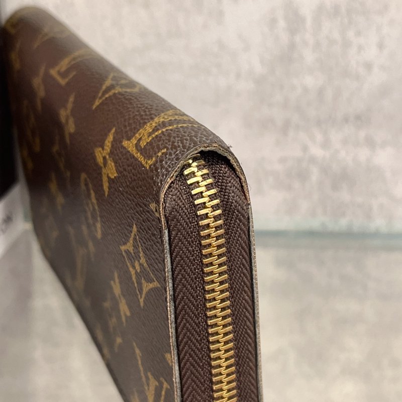 Louis Vuitton LV 老花字紋ㄇ型拉鍊長夾/皮夾-3