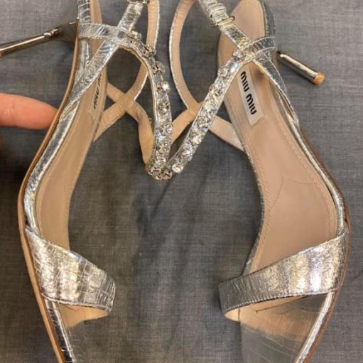 Miu Miu銀色絕美的水晶跟鞋(保留下標)-2