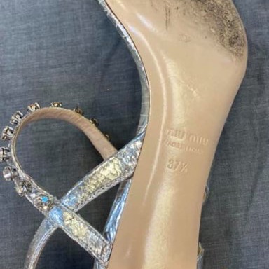 Miu Miu銀色絕美的水晶跟鞋(保留下標)-4