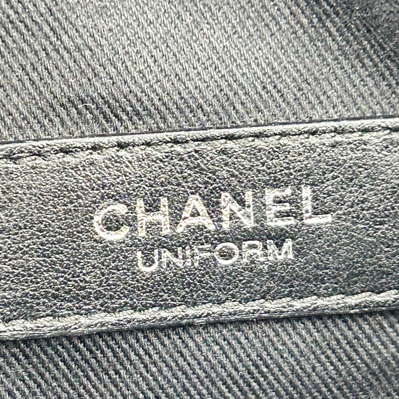 CHANEL 香奈兒 #員工包#櫃姐包# 牛皮黑銀元寶腰包 單肩包 斜挎包-6