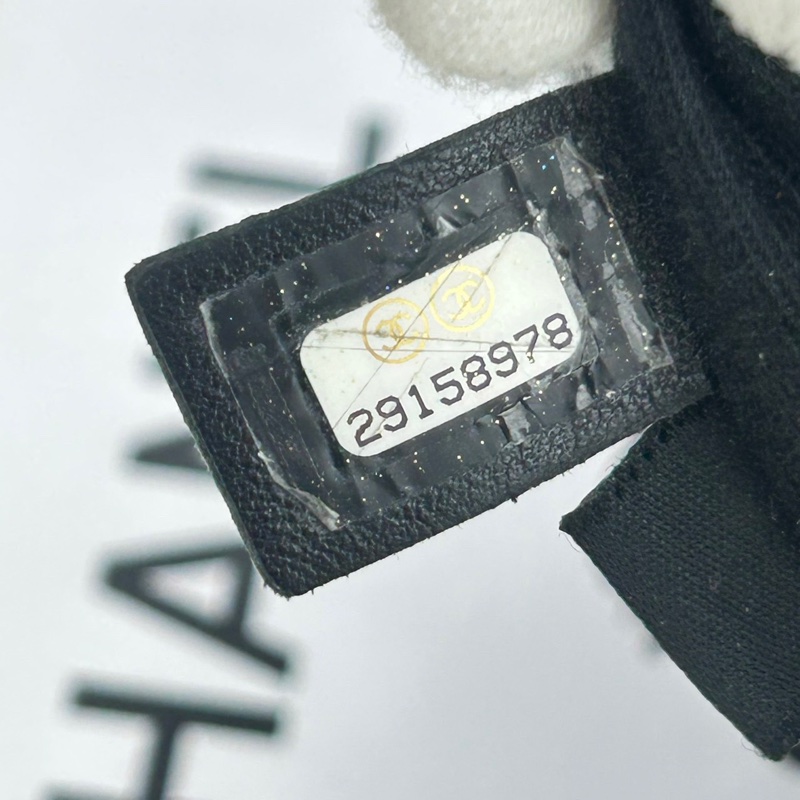 CHANEL 香奈兒 #員工包#櫃姐包# 牛皮黑銀元寶腰包 單肩包 斜挎包-7