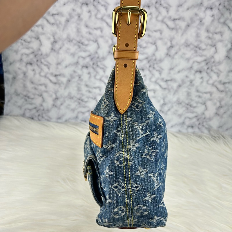 LV單寧牛仔單肩背包  斜挎包-10