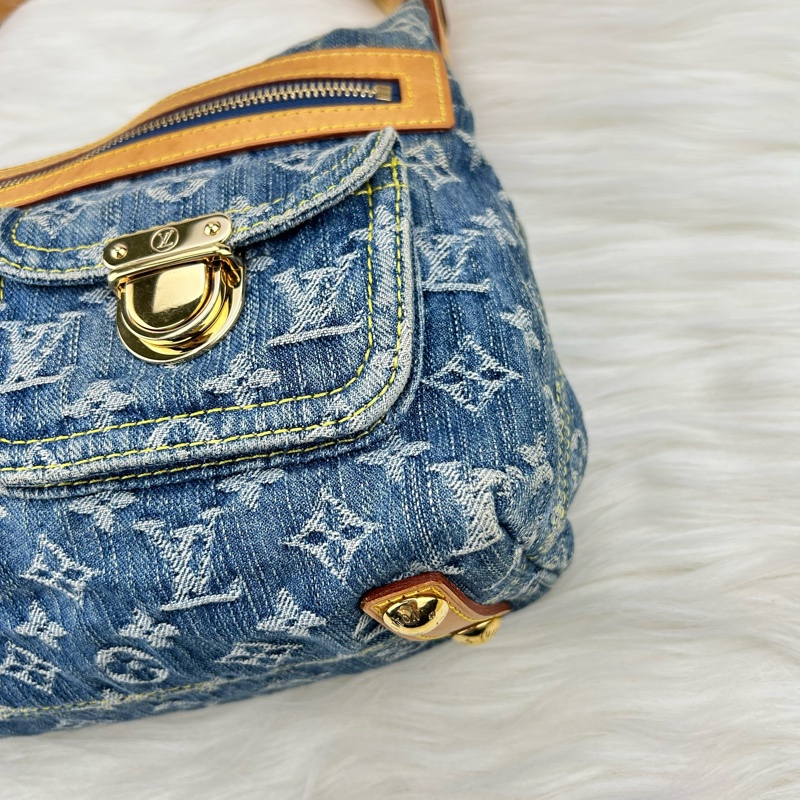 LV單寧牛仔單肩背包  斜挎包-11