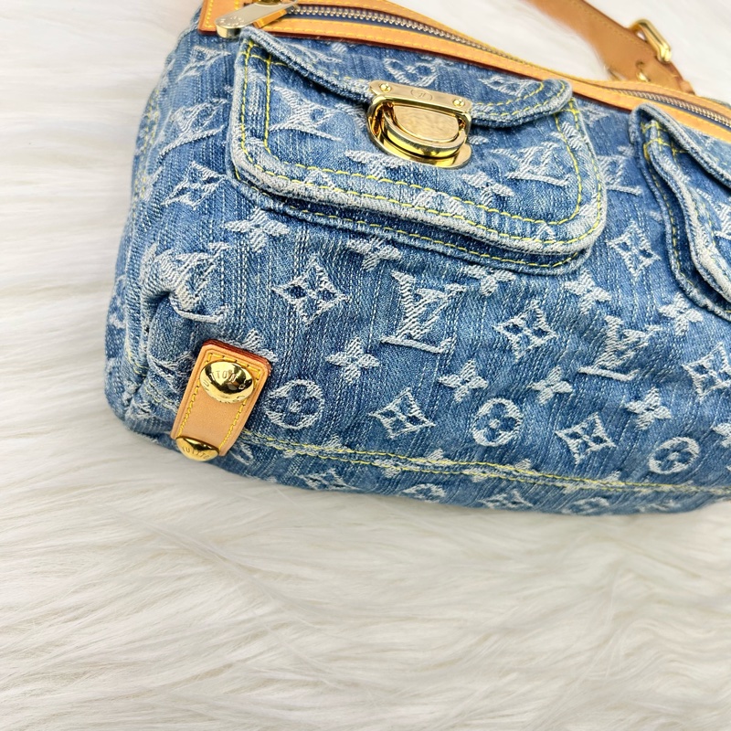 LV單寧牛仔單肩背包  斜挎包-12