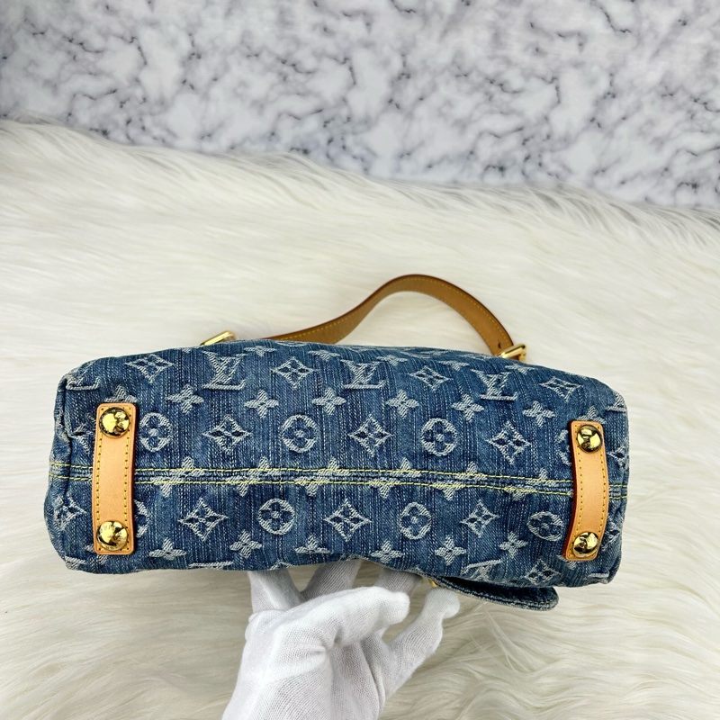 LV單寧牛仔單肩背包  斜挎包-15