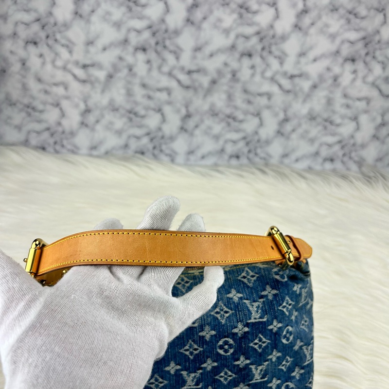 LV單寧牛仔單肩背包  斜挎包-16