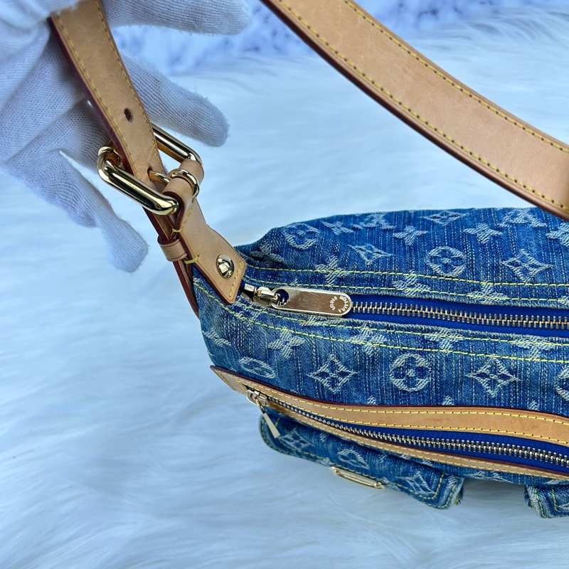 LV單寧牛仔單肩背包  斜挎包-17