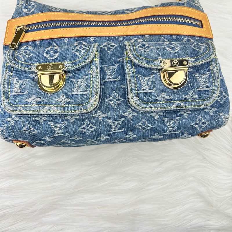 LV單寧牛仔單肩背包  斜挎包-20