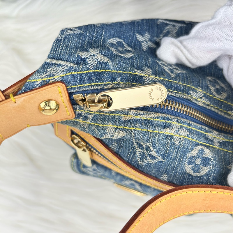 LV單寧牛仔單肩背包  斜挎包-21