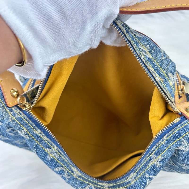 LV單寧牛仔單肩背包  斜挎包-22