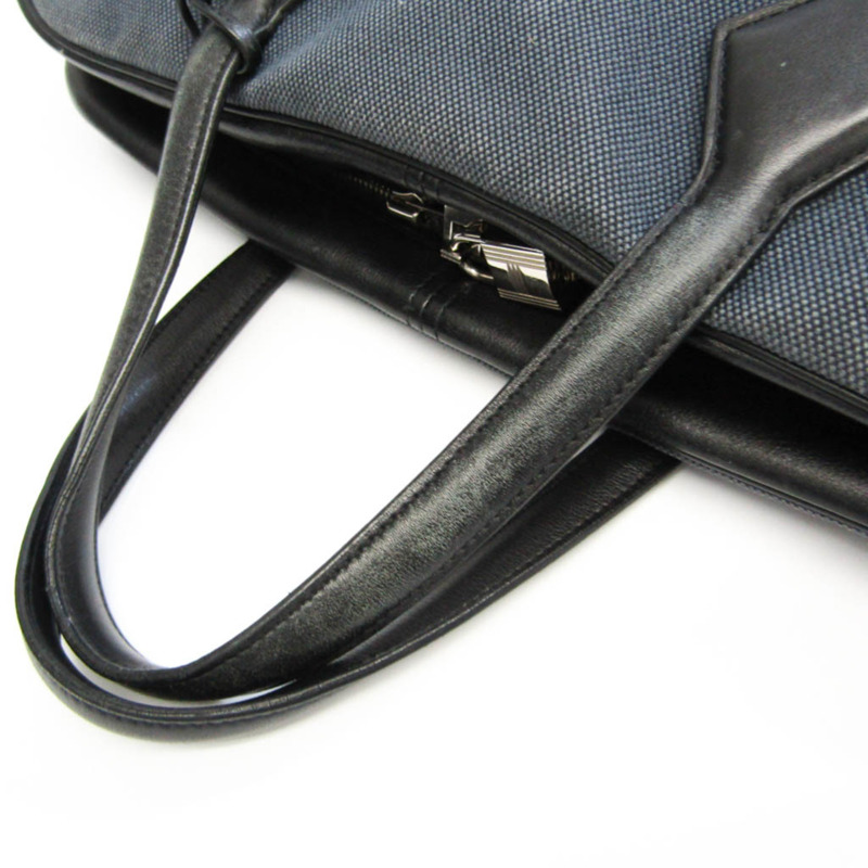 【日本直送】Hermes Victoria 男士,女士帆布,皮革波士頓包黑色,海軍藍-6