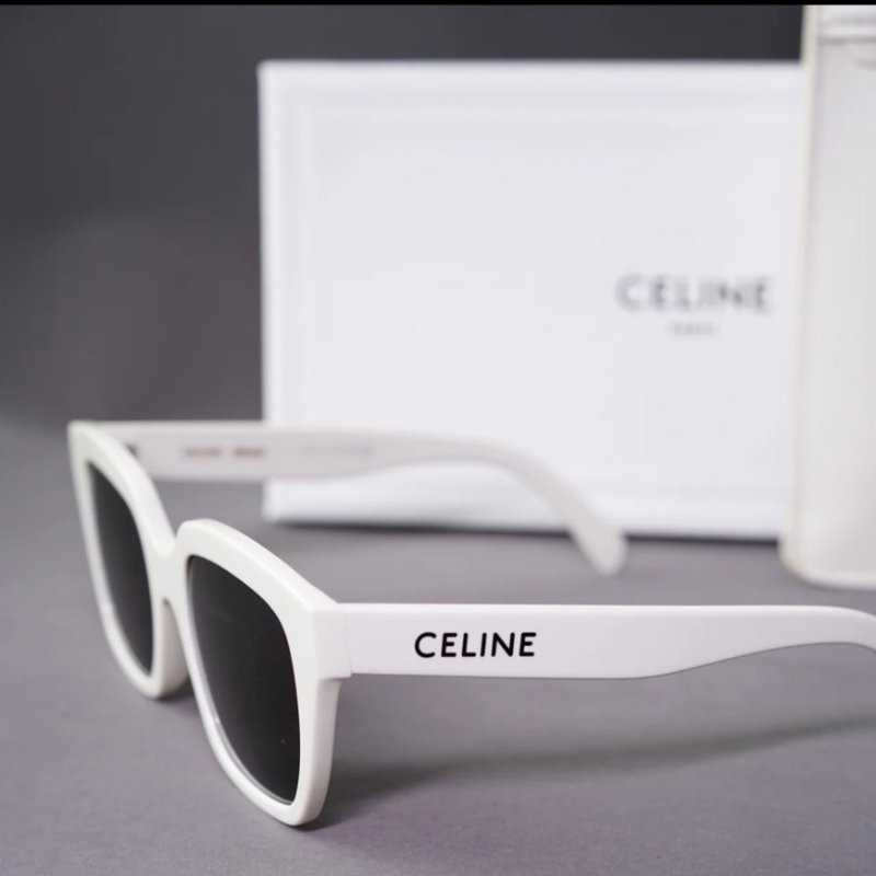 預購】麗睛眼鏡【可刷卡分期】CELINE太陽眼鏡附CELINE眼鏡包MONOCHROMS CL40198F 白色｜PopChill 拍拍圈