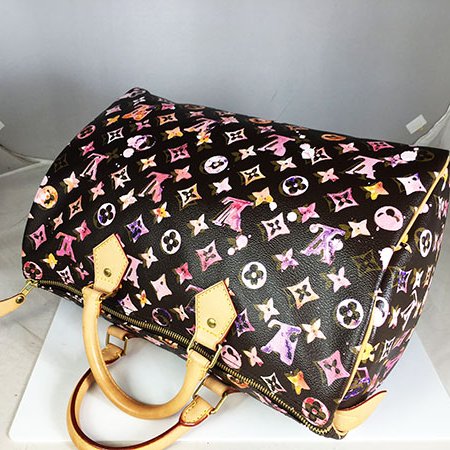 Louis Vuitton原花限量水彩系列SPEEDY 35"手提包M95831-2