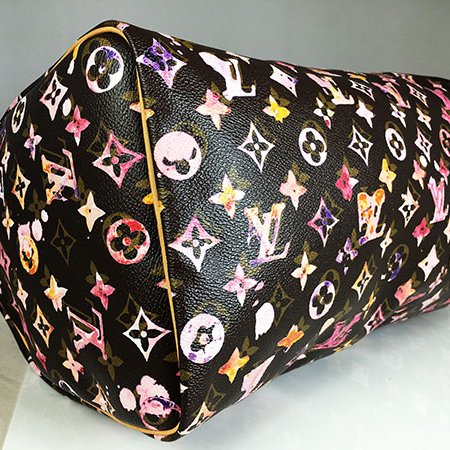 Louis Vuitton原花限量水彩系列SPEEDY 35"手提包M95831-3