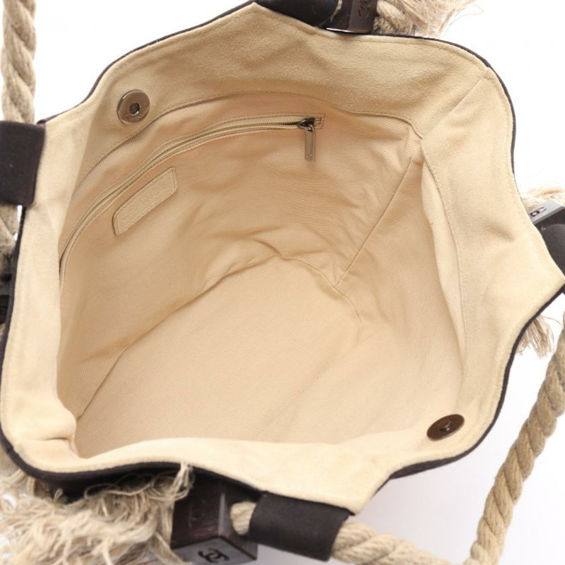 【日本直送】 中古CHANEL[BC]fishnet 雙C標誌 山茶花 帆布手提包托特包 絨面革 小羊皮 釉面皮 黑色 象牙白 多彩色-2