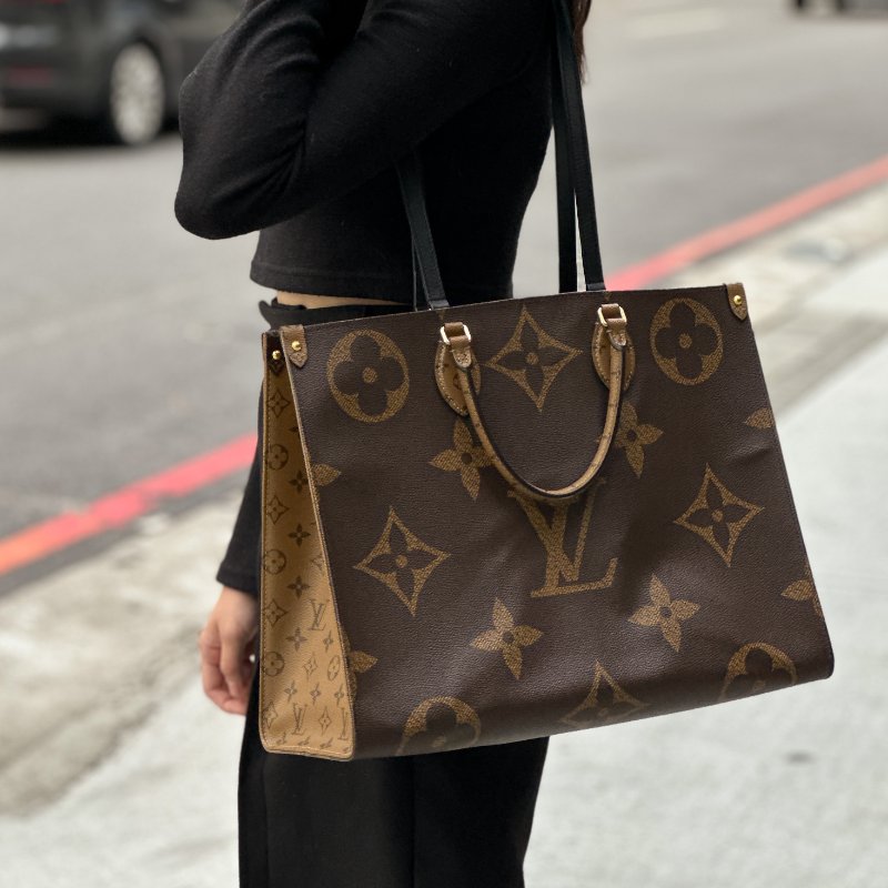 Lv on the go GM 老花 大托特包-4