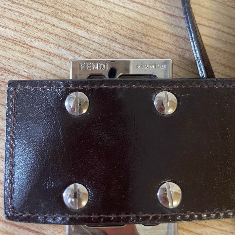 Fendi 老花 法棍包 雙蓋包 腋下包-10