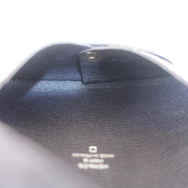 HERMES 黑色經典鱷魚皮短卡夾 10-8-6