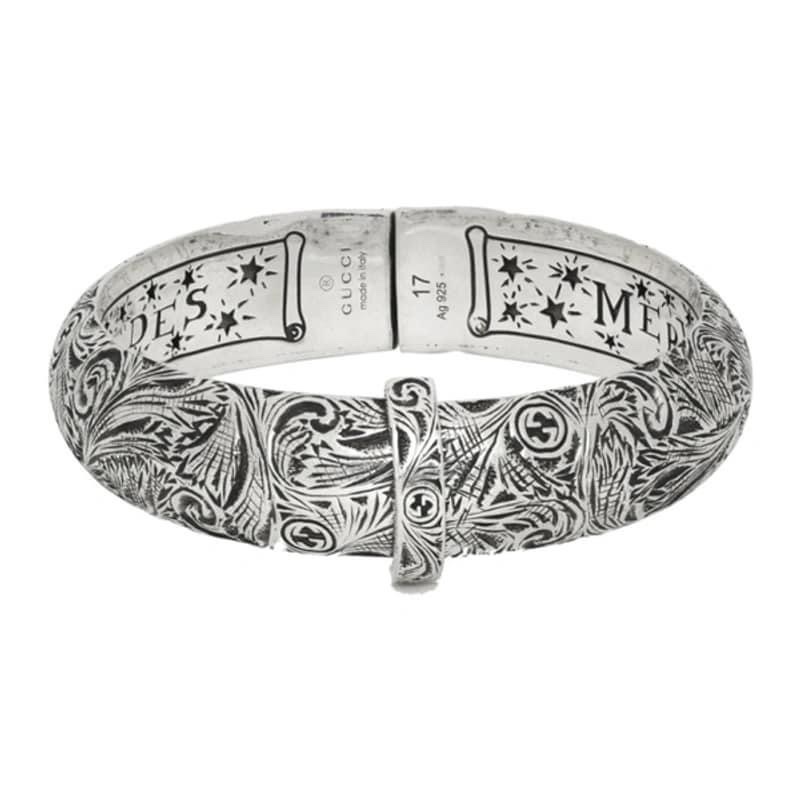 Gucci 仿舊雕花手環-0
