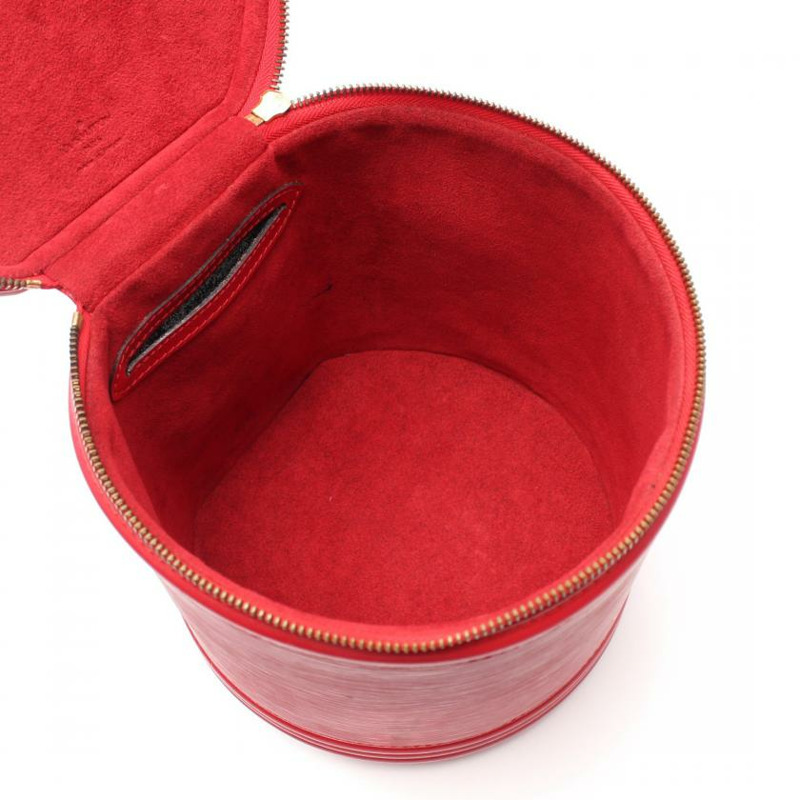 【日本直送】 中古LOUIS VUITTON[BC]Cannes 水波紋西班牙紅 手提包 梳妝包 真皮 紅色-2