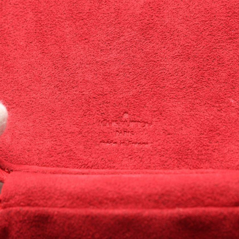 【日本直送】 中古LOUIS VUITTON[BC]Cannes 水波紋西班牙紅 手提包 梳妝包 真皮 紅色-3