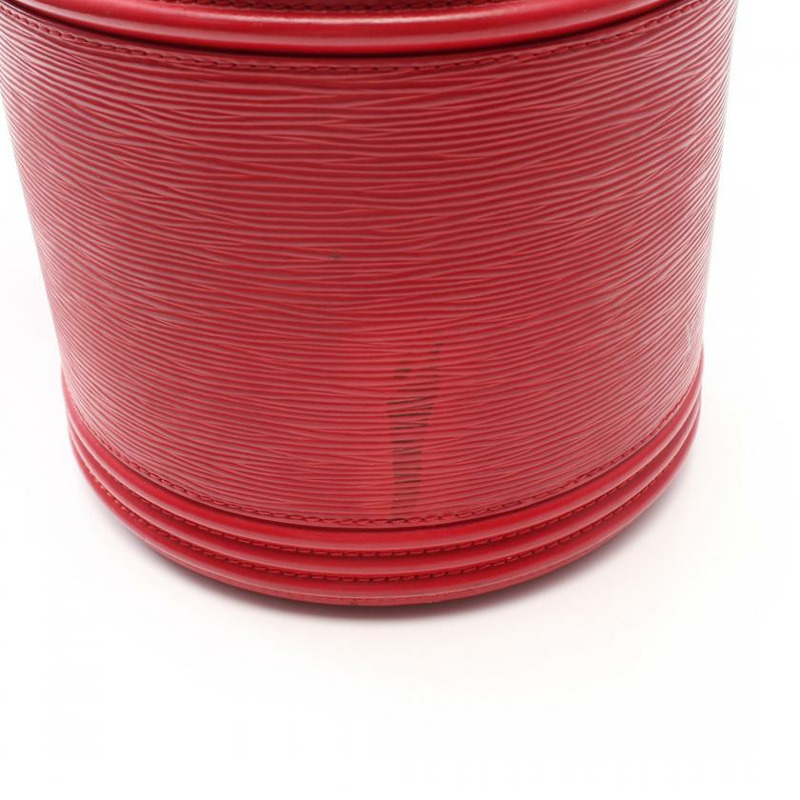 【日本直送】 中古LOUIS VUITTON[BC]Cannes 水波紋西班牙紅 手提包 梳妝包 真皮 紅色-6