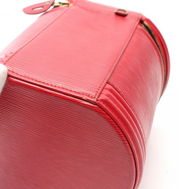 【日本直送】 中古LOUIS VUITTON[BC]Cannes 水波紋西班牙紅 手提包 梳妝包 真皮 紅色-7