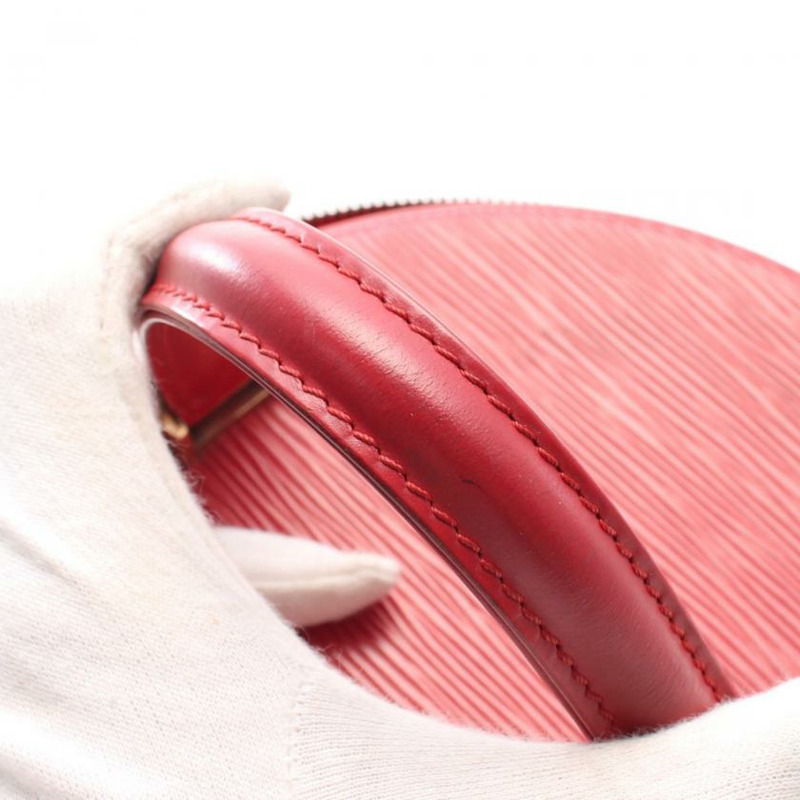 【日本直送】 中古LOUIS VUITTON[BC]Cannes 水波紋西班牙紅 手提包 梳妝包 真皮 紅色-8