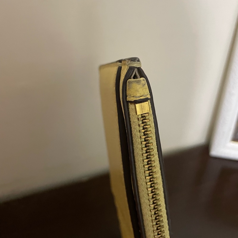 TORY BRUCH 檸檬黃 卡片零錢包-4