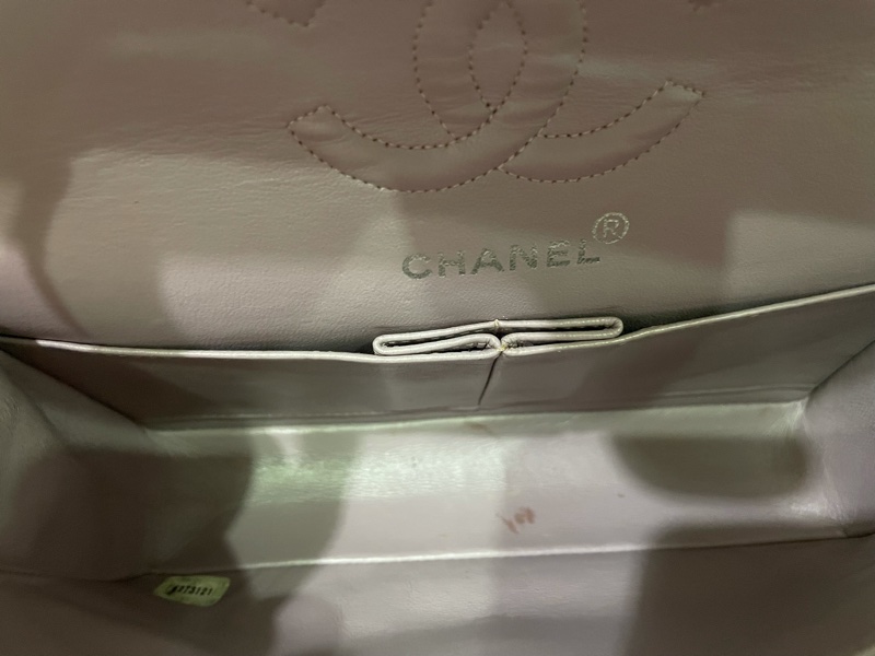 CHANEL CF23銀鍊粉灰紫極美極溫柔極稀有色-12