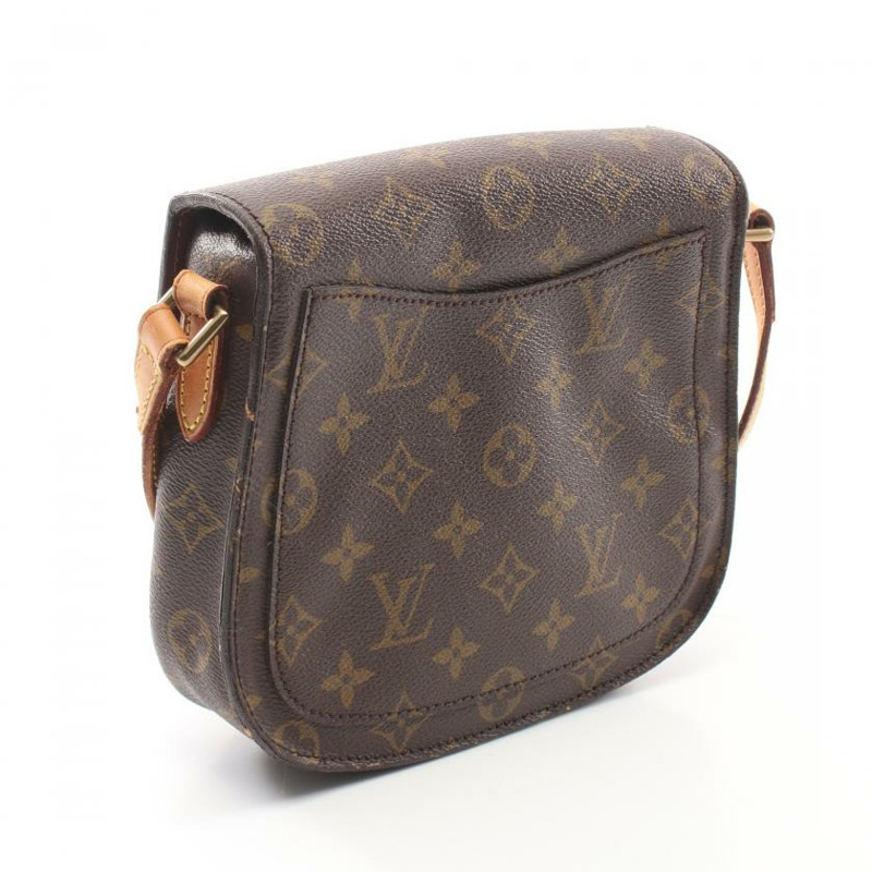 【日本直送】 中古LOUIS VUITTON[BC]Saint Cloud MM   老花肩包 PVC 真皮 棕色-1