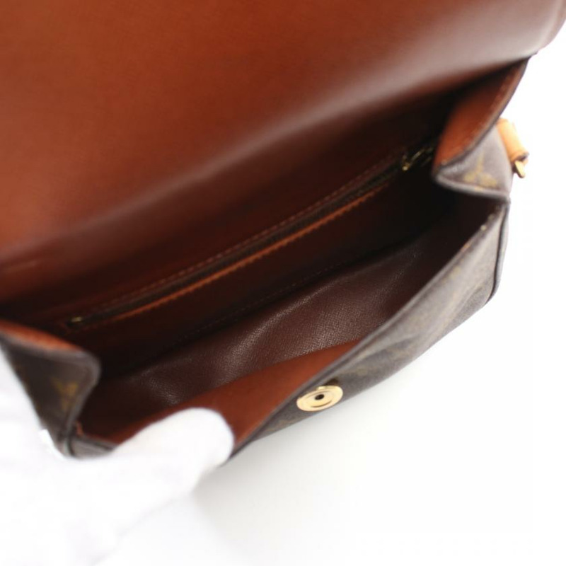 【日本直送】 中古LOUIS VUITTON[BC]Saint Cloud MM   老花肩包 PVC 真皮 棕色-2