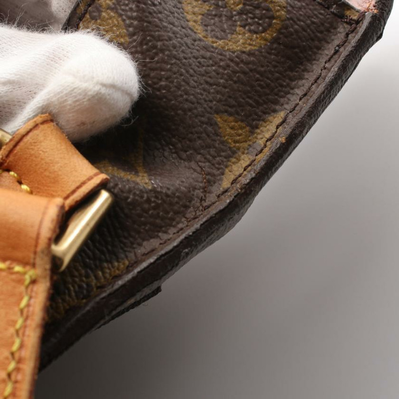 【日本直送】 中古LOUIS VUITTON[BC]Saint Cloud MM   老花肩包 PVC 真皮 棕色-11