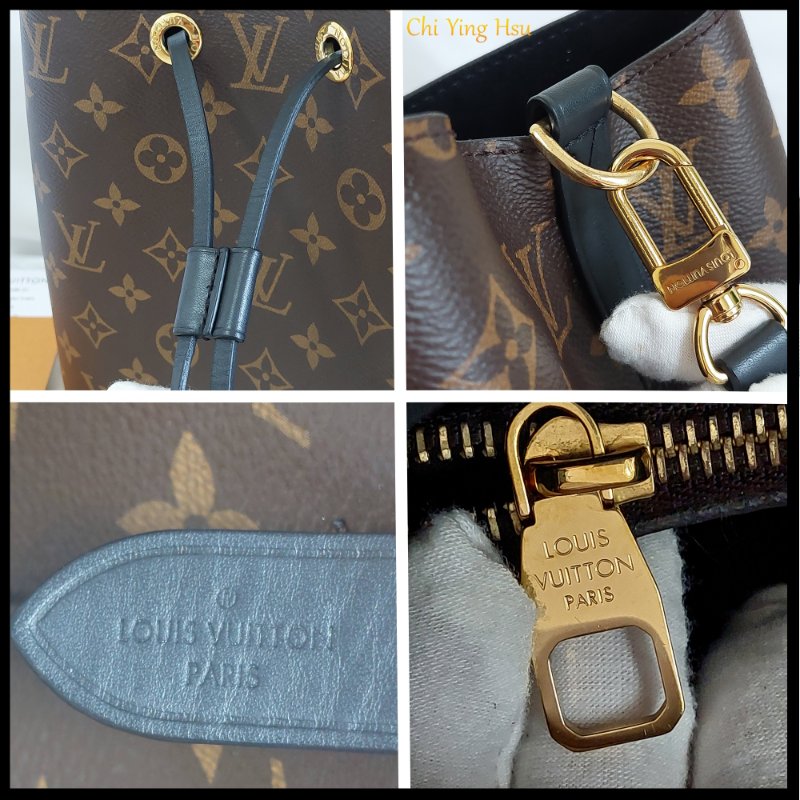 LV M44020🎀現品實拍🎀 經典老花 黑色 水桶包 斜背/肩背包~二手約9成新-10