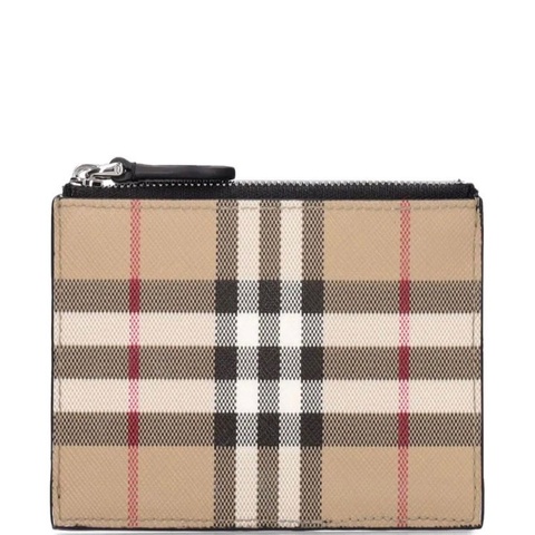 BURBERRY 經典格紋拉鍊零錢卡片夾