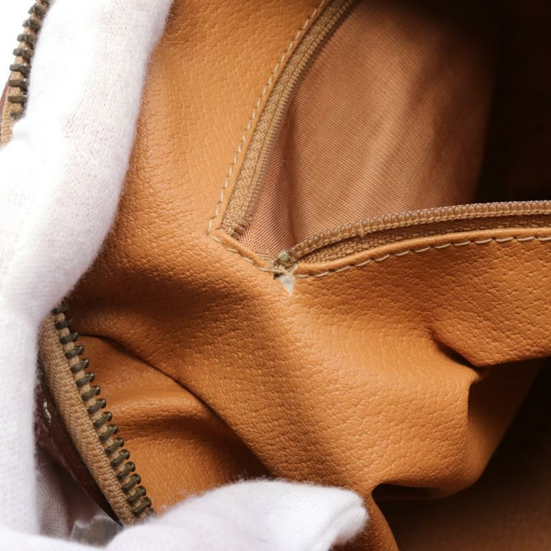 【日本直送】 中古CELINE[BC]Macadam 手提包 迷你波士頓包 PVC 真皮 深棕色 棕色-4