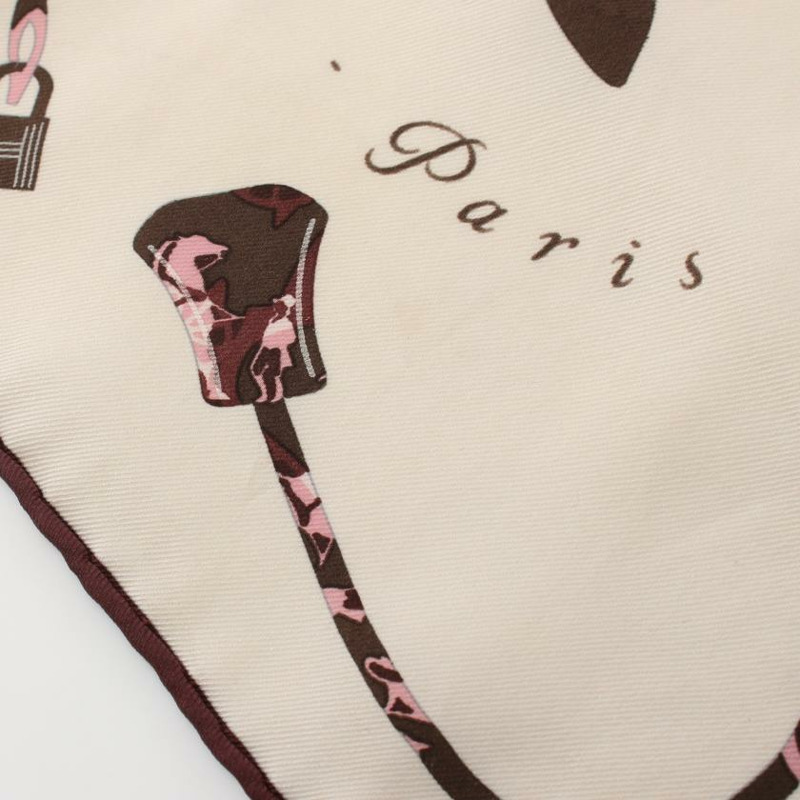 【日本直送】 中古HERMES[BC]方巾70 「Kelly en Caleche」 絲巾 絲 白色 多彩色-6