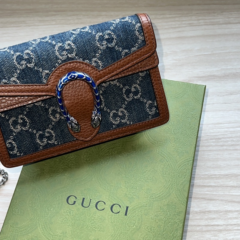 Gucci 經典 Dionysus系列 牛仔 酒神包 mini 丹寧藍-2