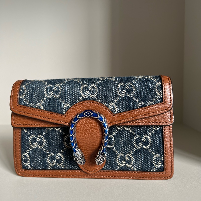 Gucci 經典 Dionysus系列 牛仔 酒神包 mini 丹寧藍-5
