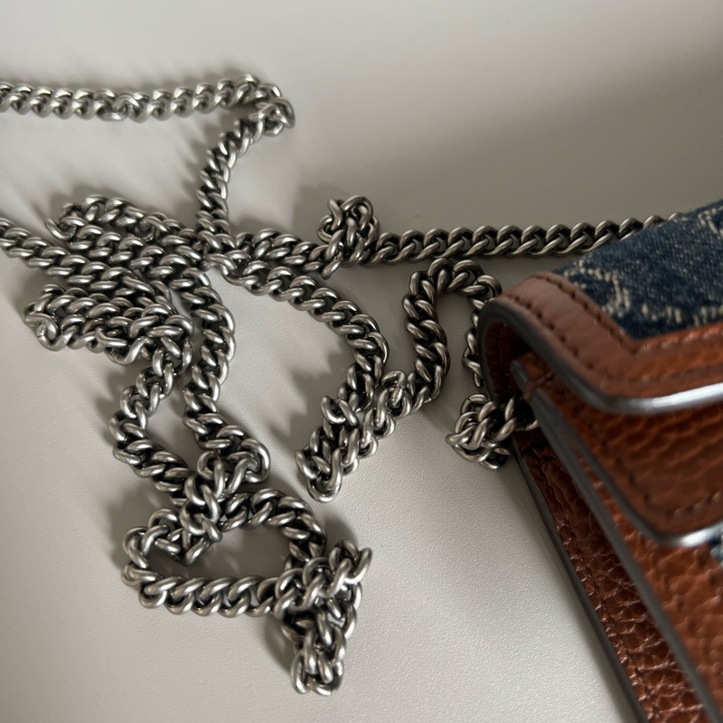 Gucci 經典 Dionysus系列 牛仔 酒神包 mini 丹寧藍-15