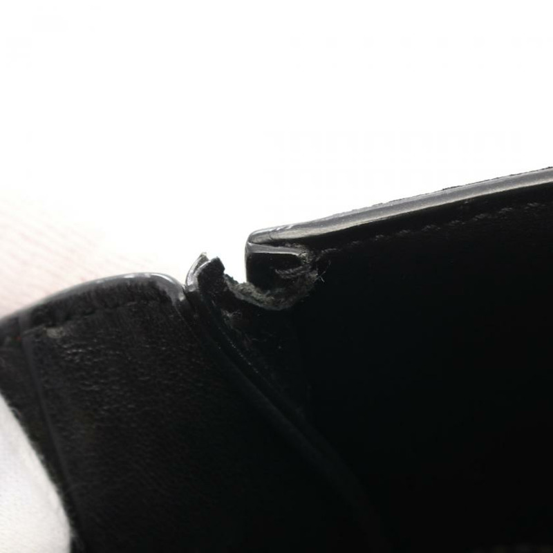 【日本直送】 中古PRADA[BC]SAFFIANO CUIR C Bibliotheque手包 十字紋皮革 皮革 黑色 紅色 兩用款-5