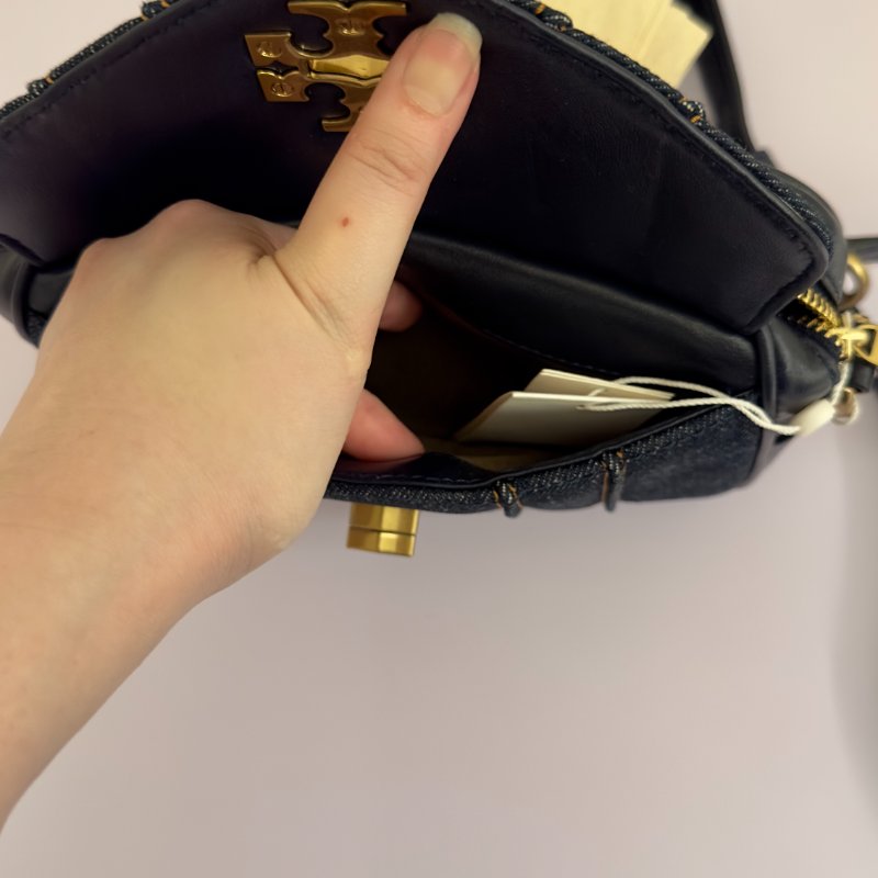 專櫃款TORY BURCH KIRA 稀有款牛仔相機包-6