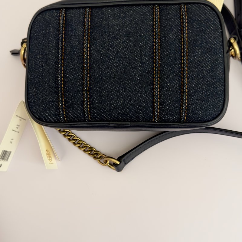 專櫃款TORY BURCH KIRA 稀有款牛仔相機包-9