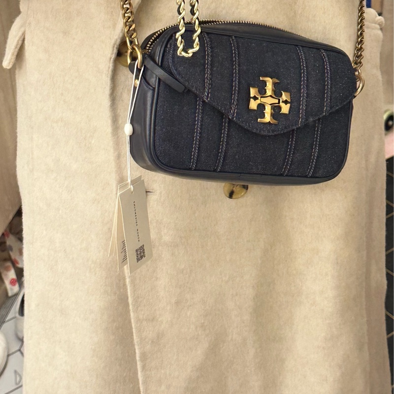 專櫃款TORY BURCH KIRA 稀有款牛仔相機包-0