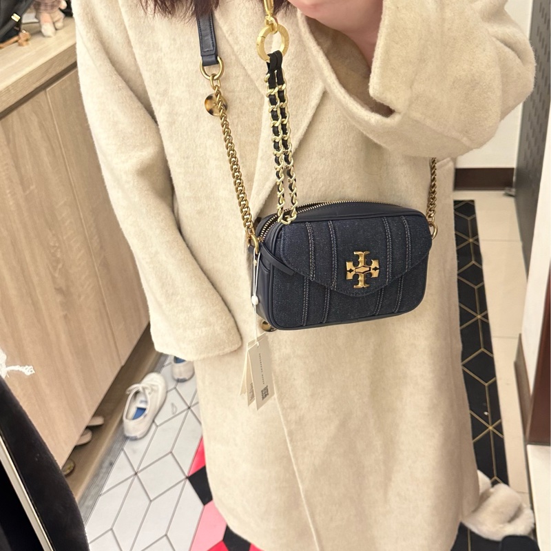 專櫃款TORY BURCH KIRA 稀有款牛仔相機包-1