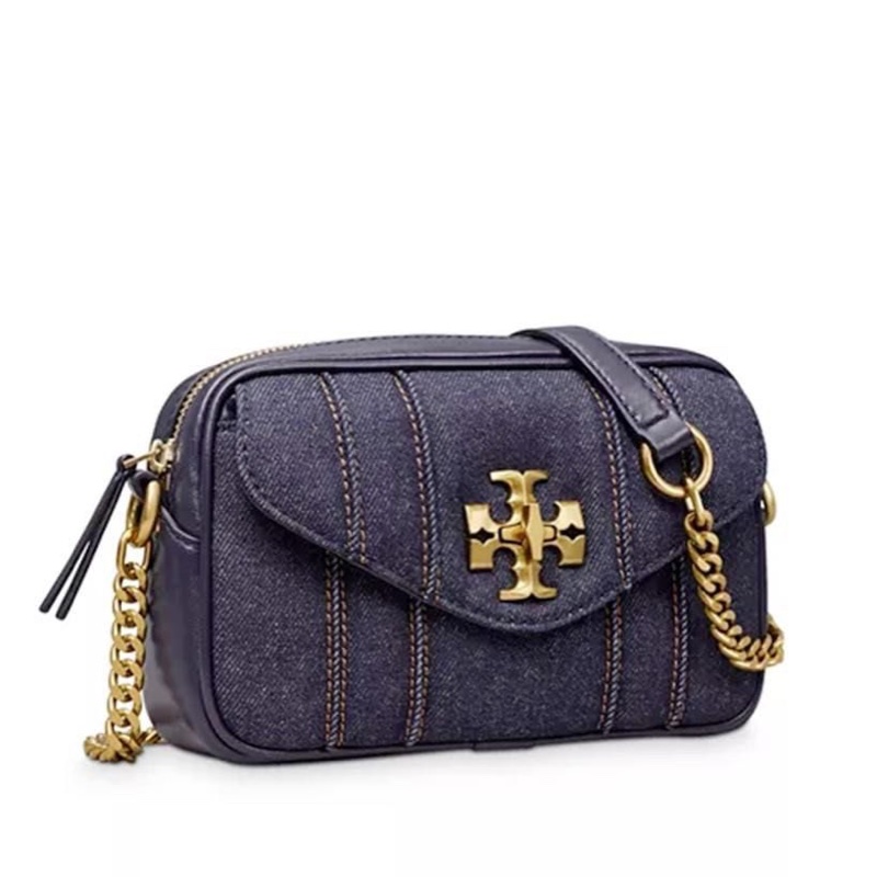 專櫃款TORY BURCH KIRA 稀有款牛仔相機包-3