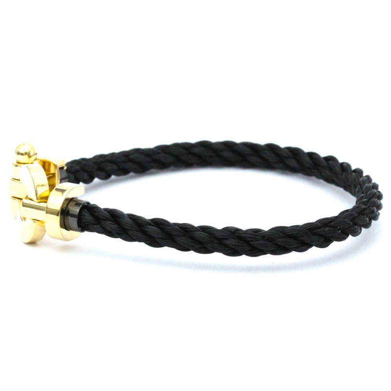 【日本直送】Fred Force 10 LM 大號黃金 (18K) 無石吊飾手鍊 金色-1